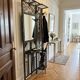 Art Deco coat rack wardrobe in wrought iron from the 1930s.