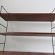 Scandinavian wall shelf modular wood and metal years 60 70