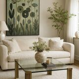 Table basse Peter Ghyczy verre et bronze grande édition