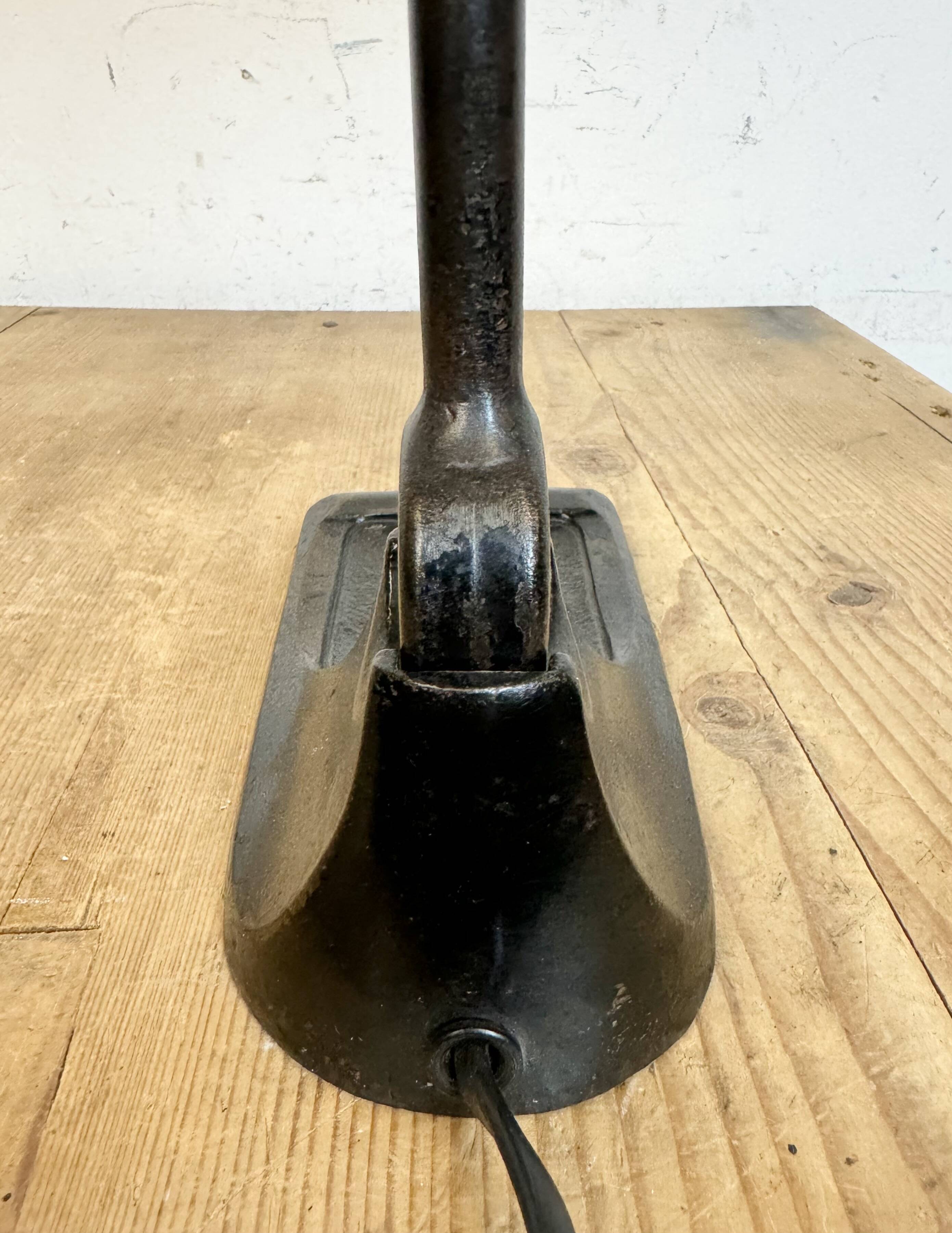 Lampe de Banque Vintage en Émail Vert de BUR, 1930s