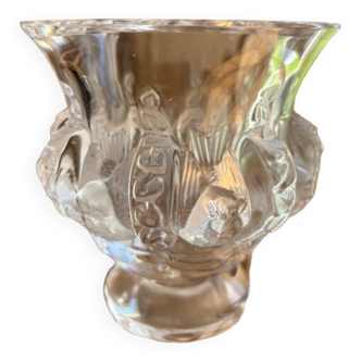 Lalique Crystal Vase Dampierre