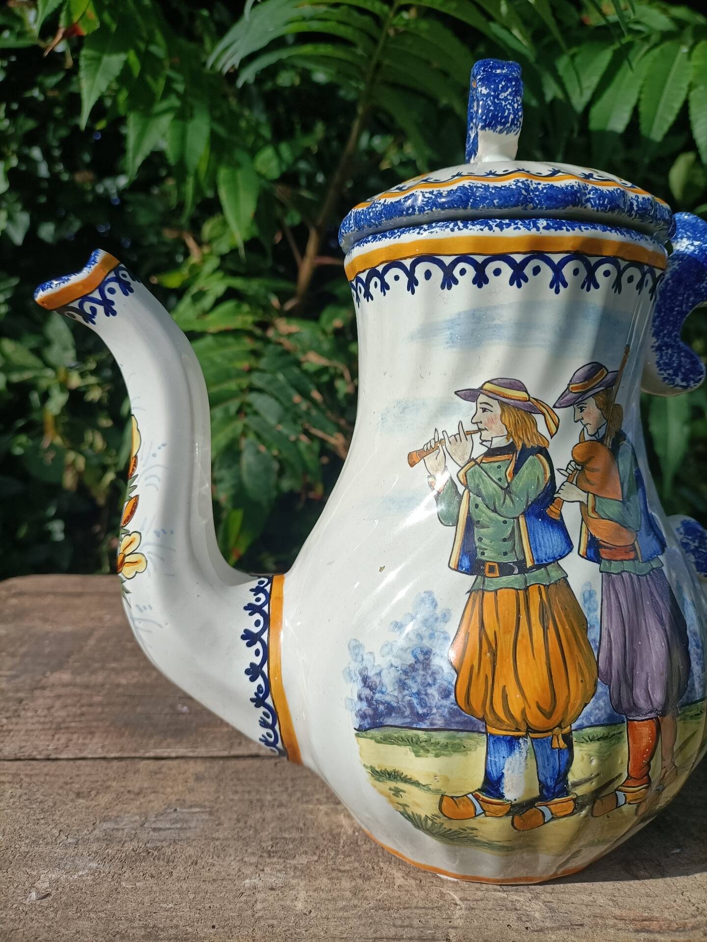 Henriot Quimper Teapot Sugar Bowl
