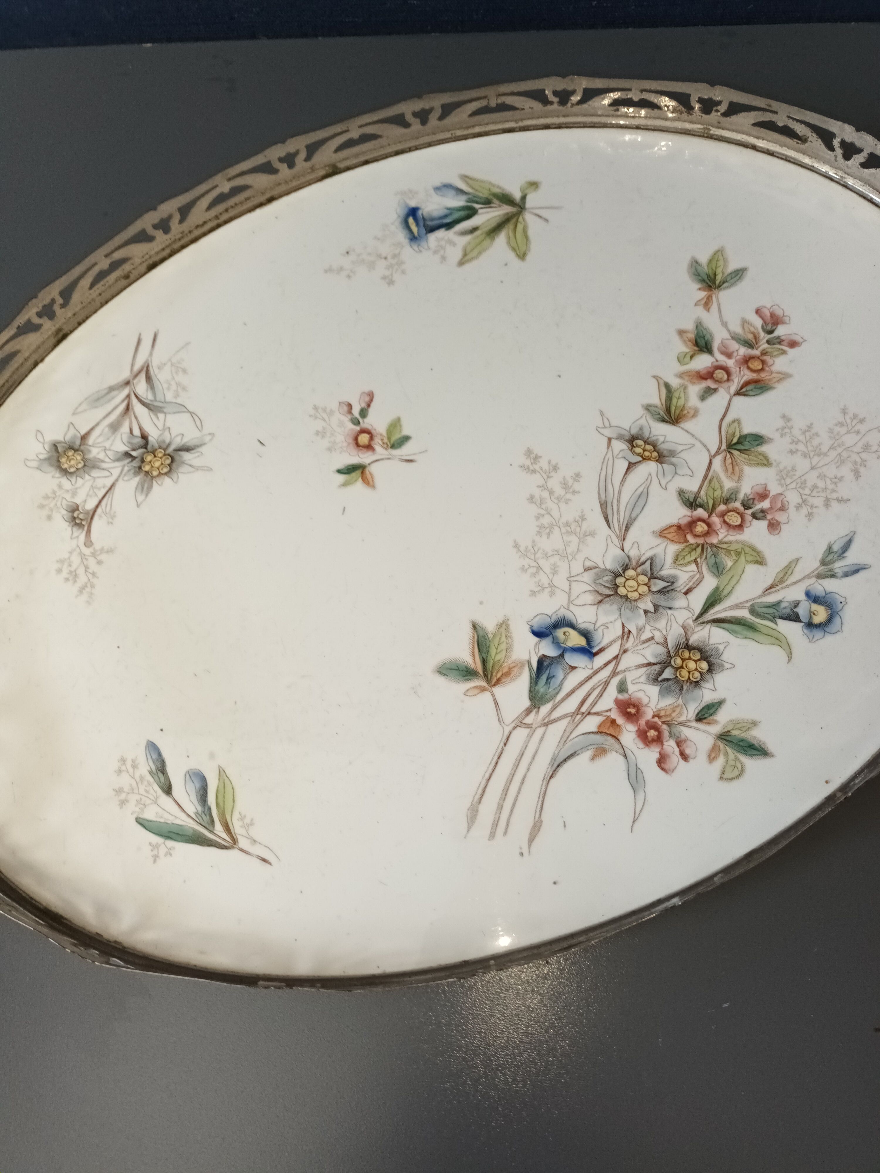 earthenware and metal top