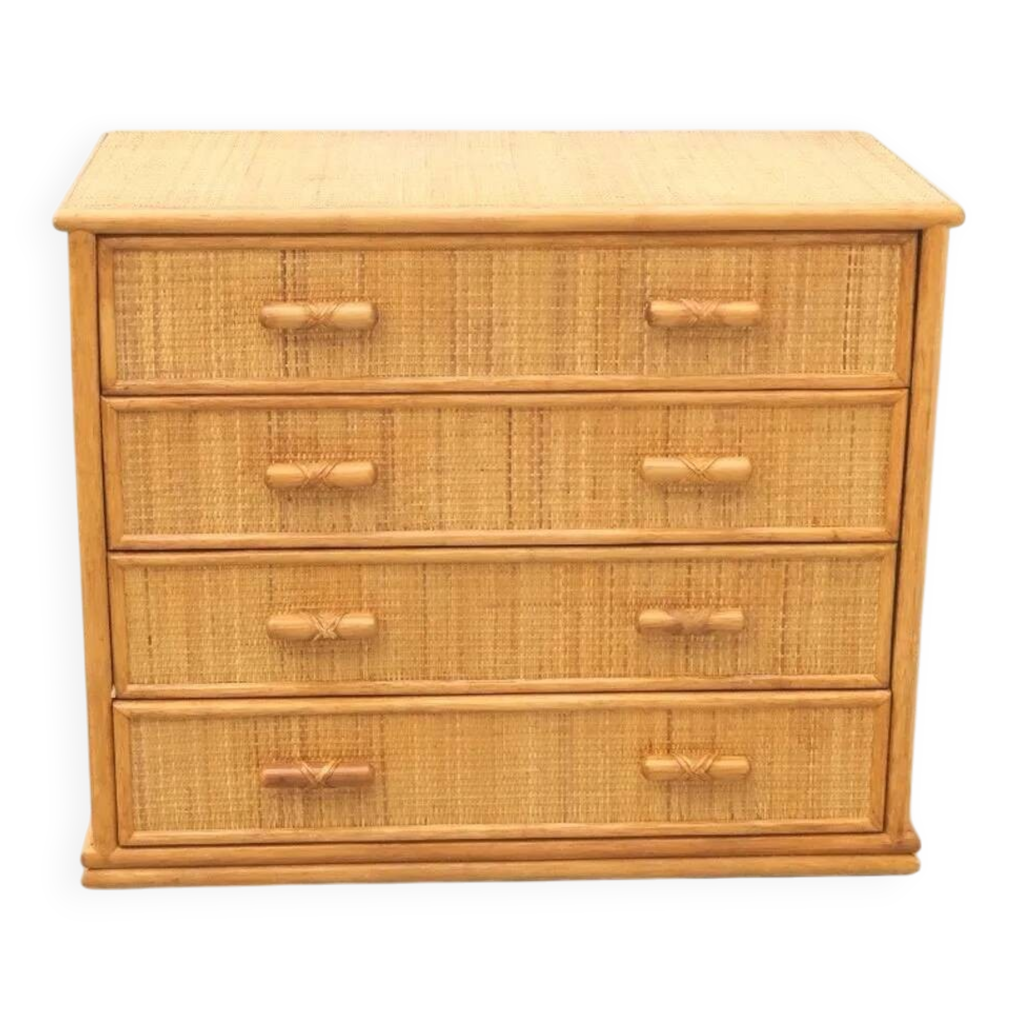 Commode en rotin, 1980
