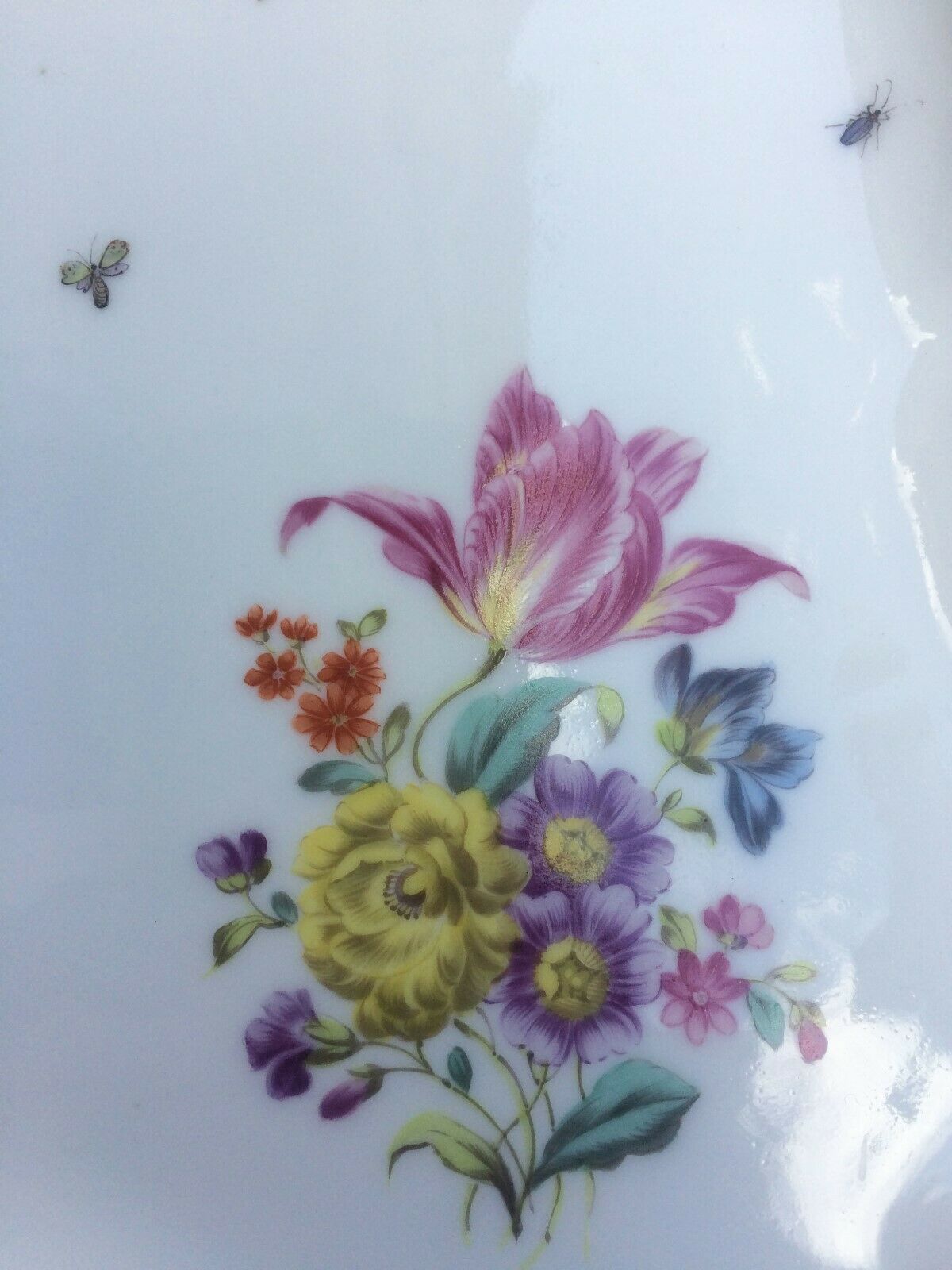 Triangular German porcelain platter