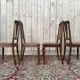 Suite de 4 chaises époque Art Déco en cannage