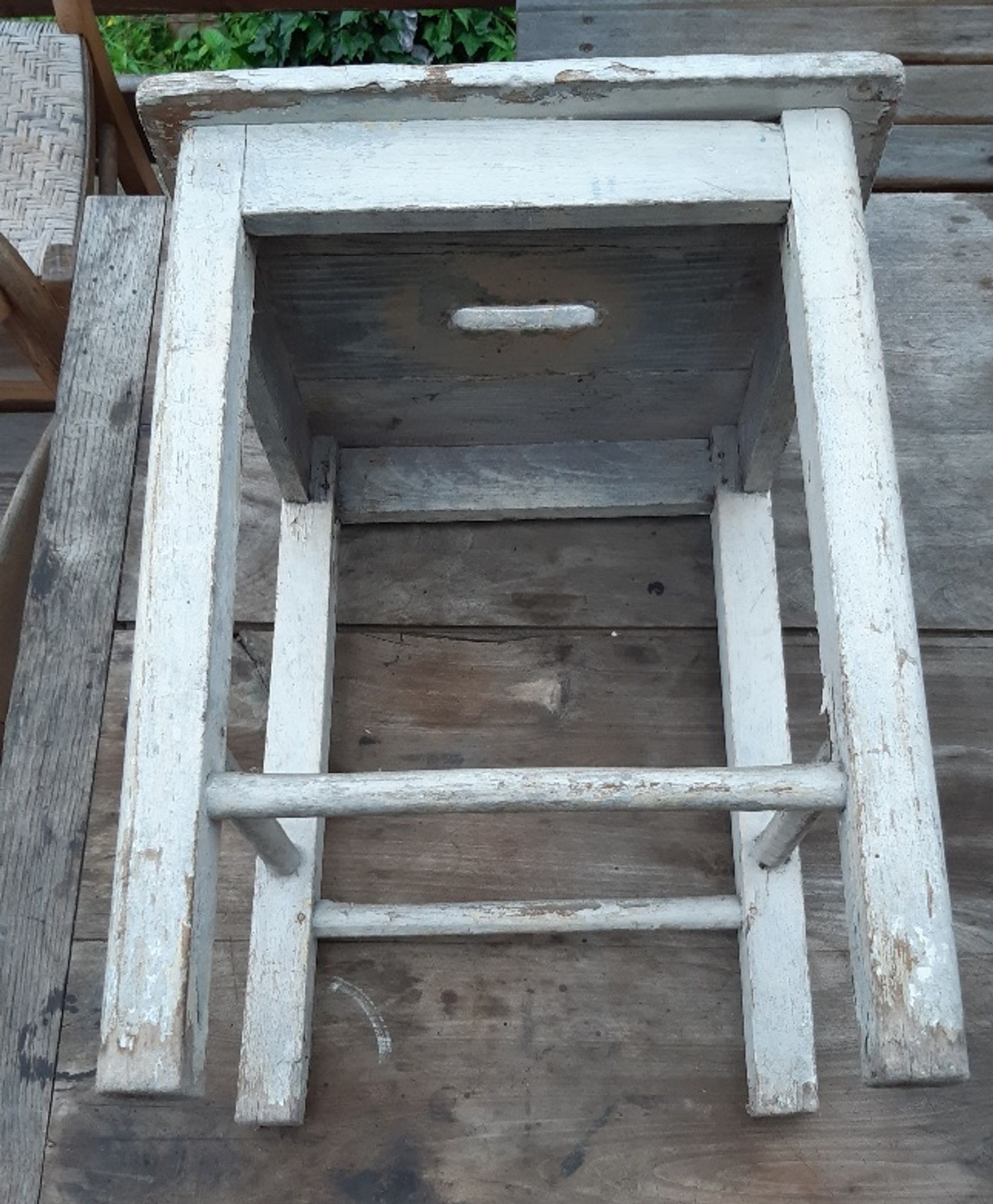 Patinated workshop stool 1930
