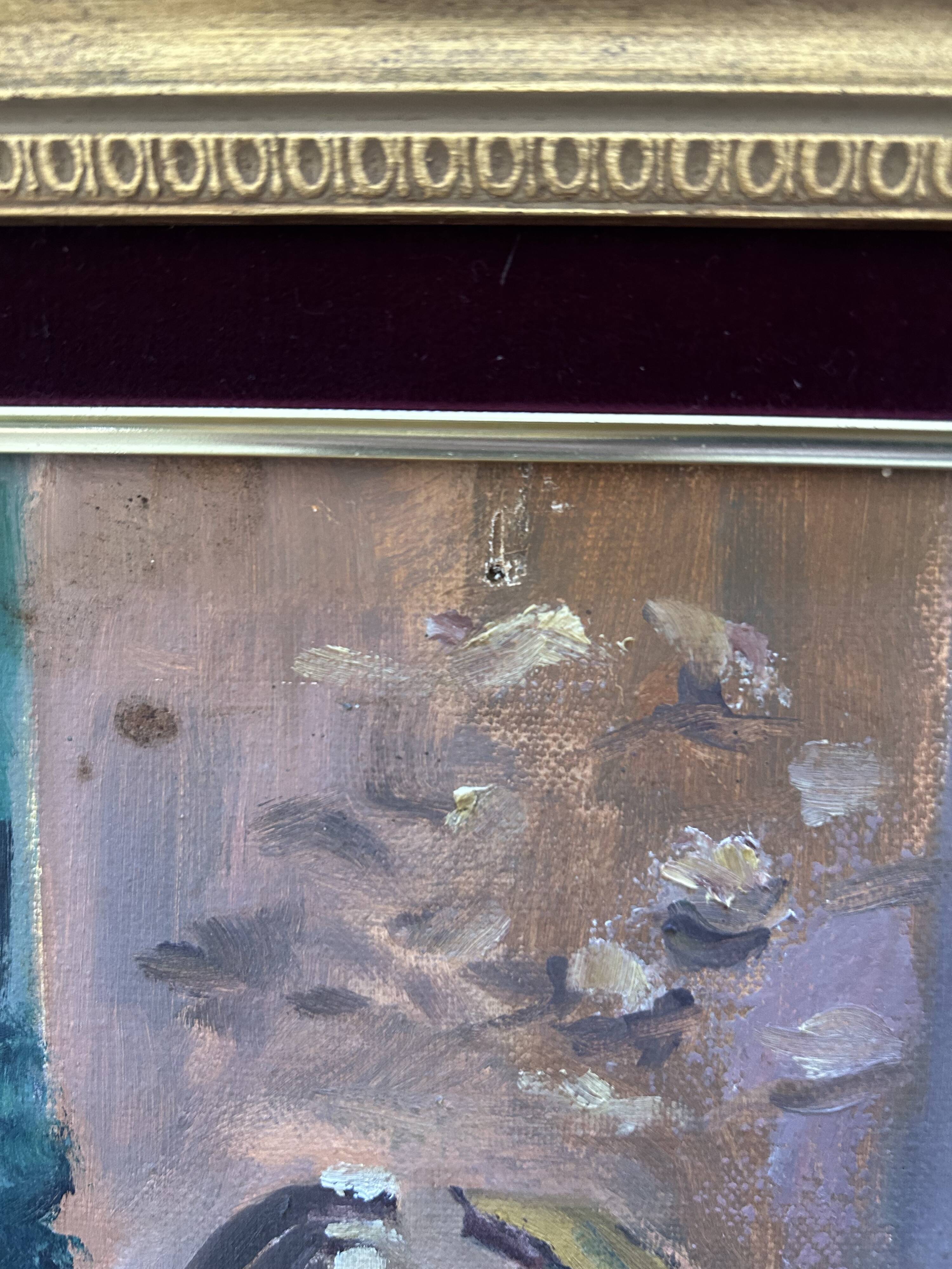 OIL ON CANVAS: view of the old Mans