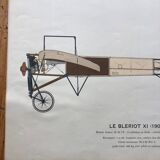 Affiche ancienne d’aviation bleriot ix