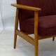 Chair created by Mr. Zieliski year 60 burgundy fabric.