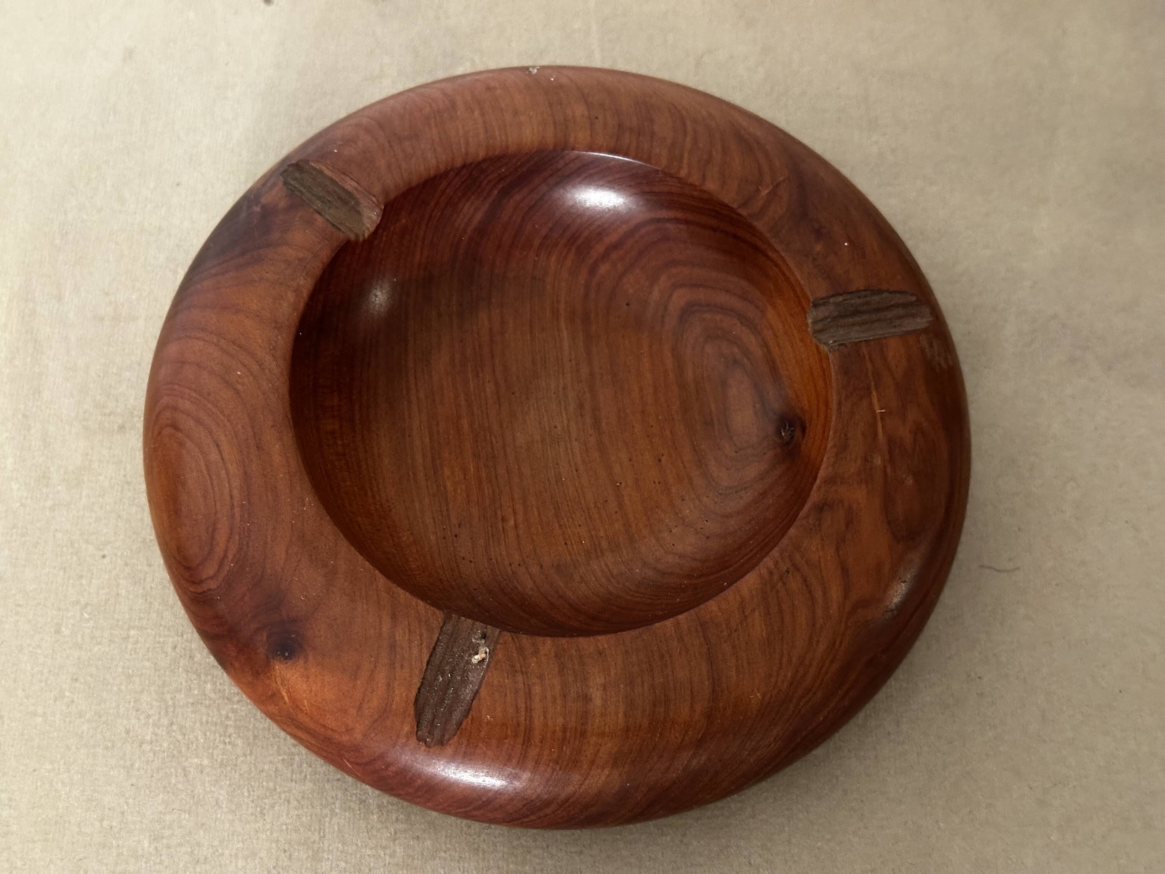 Solid Wood Ashtray/Trinket Tray - Vintage Handcrafted