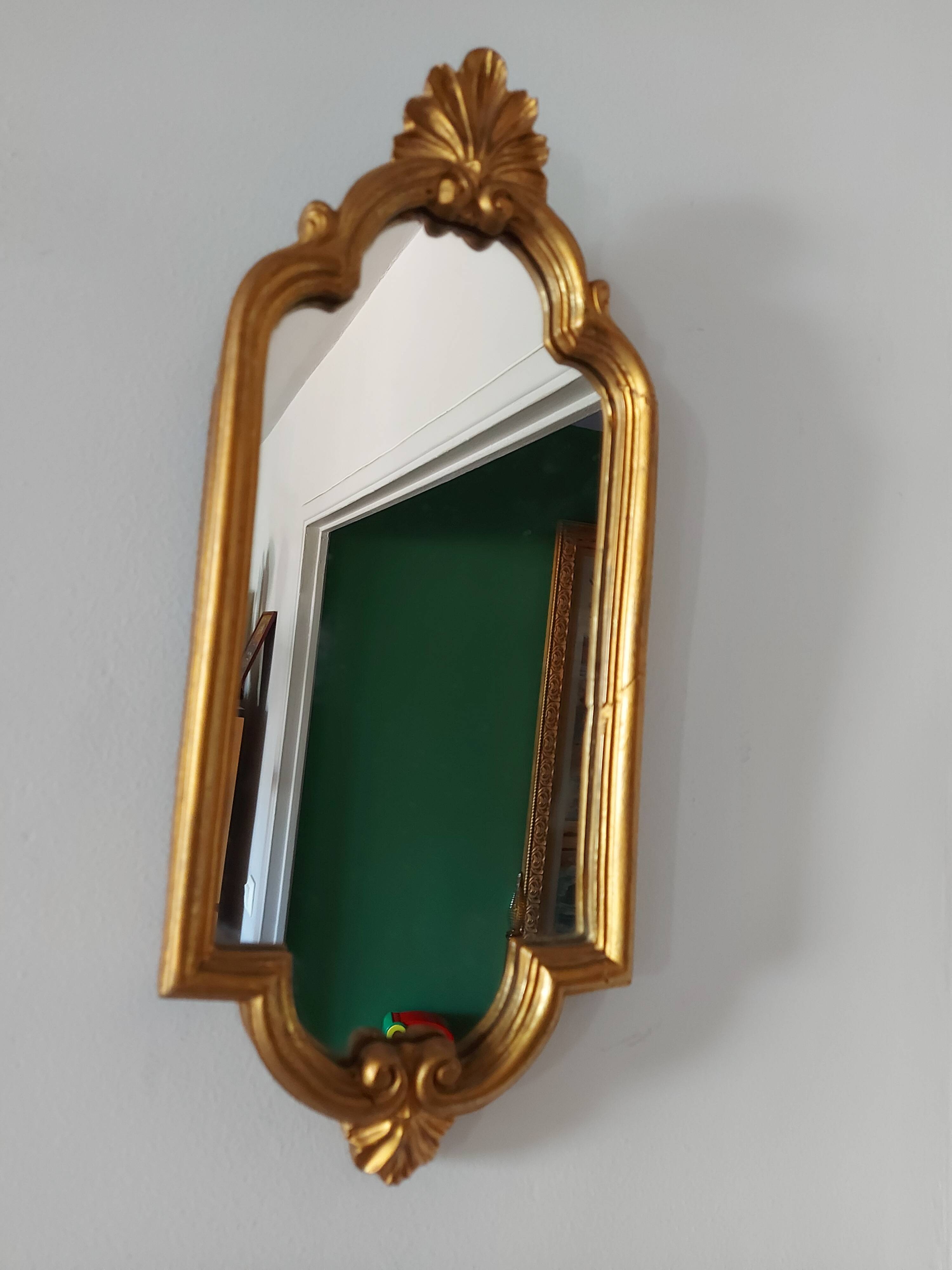 Miroir baroque doré 16x39cm