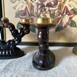 Pair of vintage ceramic candlesticks from the 1950s
