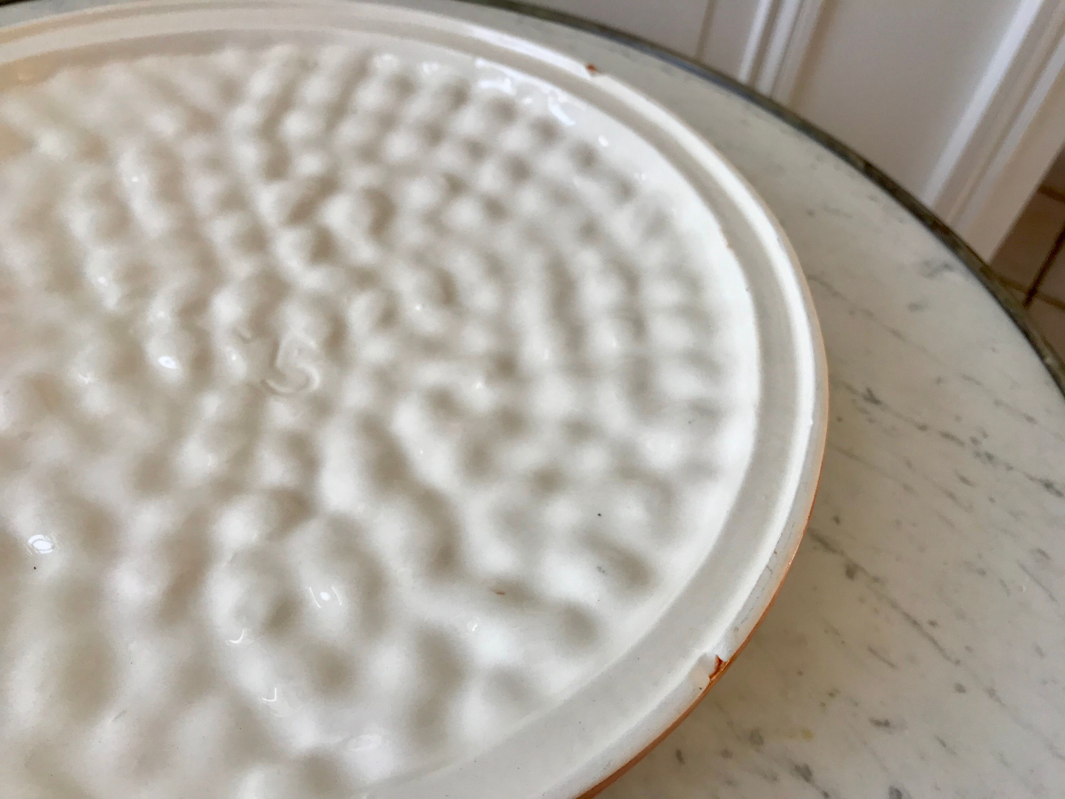 Vintage raspberry slurry pie dish 50s