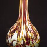 Glass Table Lamp with Textile Shade, 1960s–1970s