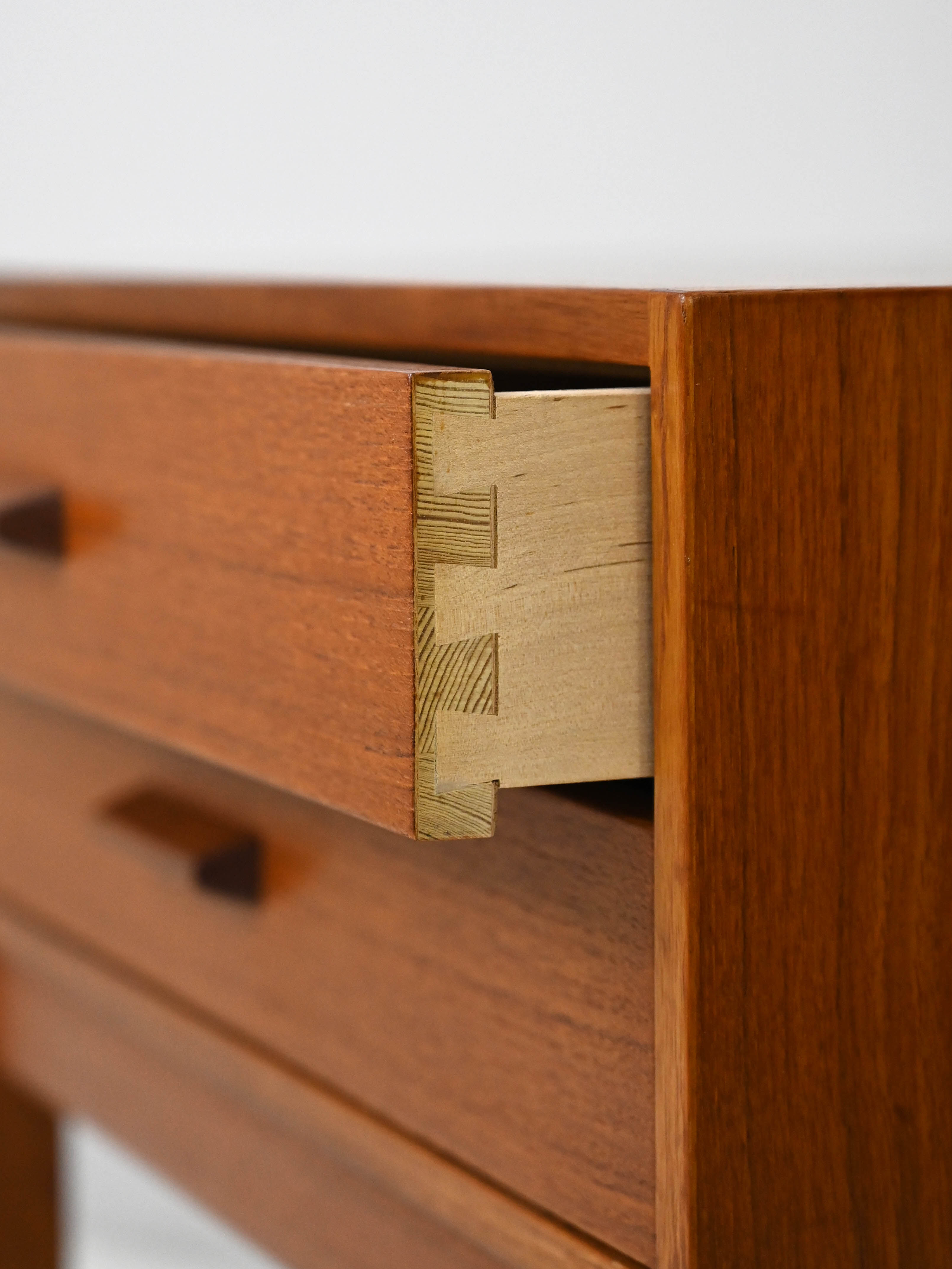 Scandinavian vintage nightstand with two drawers