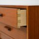 Scandinavian vintage nightstand with two drawers