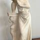 Sculpture en marbre de Carrare représentant une jeune fille romantique à la cruche signé Dante Zoi de Florence, Italie XIXème siècle