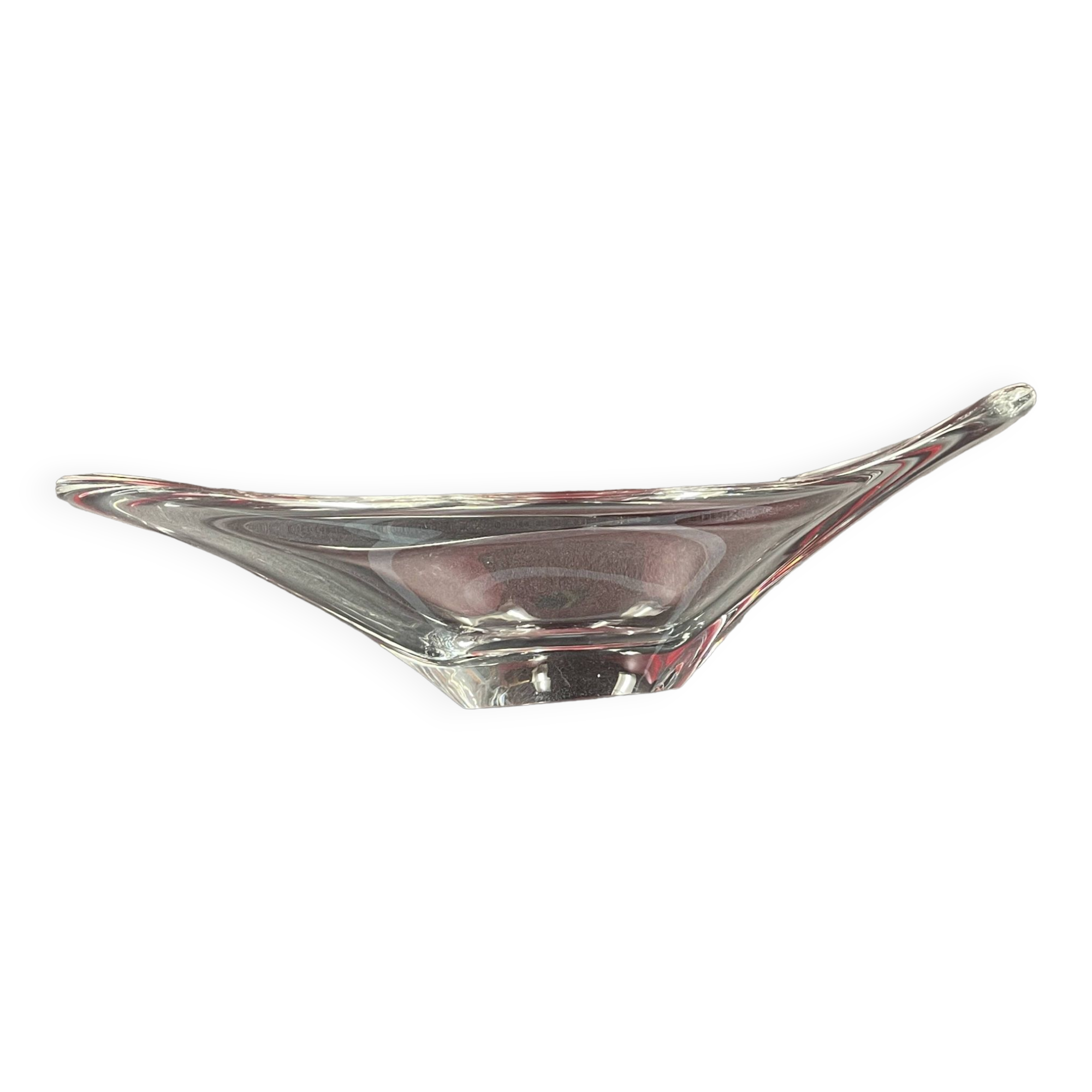 Daum France cup - modern shaped crystal - signed