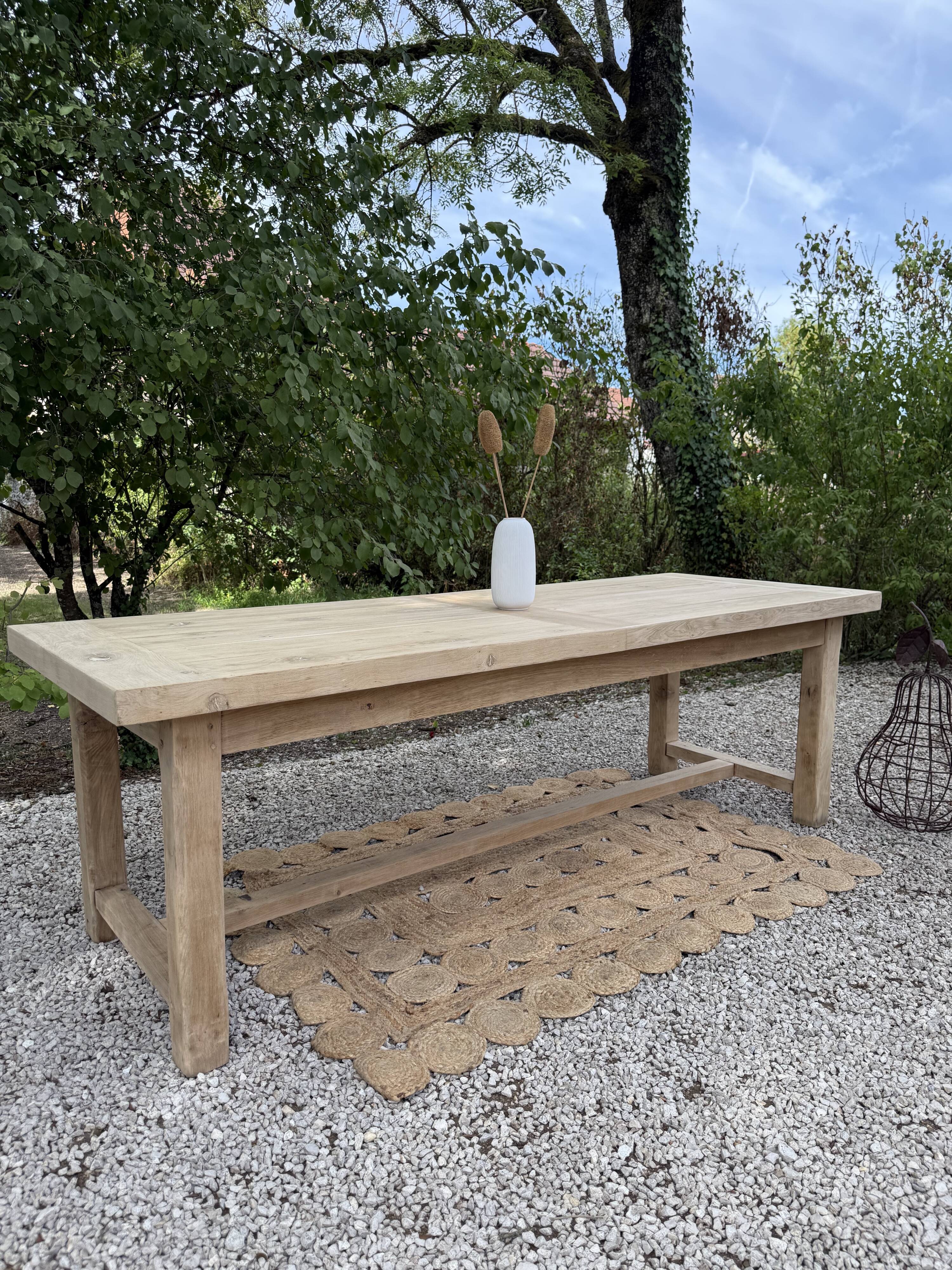 Large solid wood table 238cm