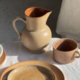 Vintage stoneware round carafe