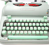 Hermes 3000 Green Typewriter Revised with New Ribbon