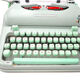 Hermes 3000 Green Typewriter Revised with New Ribbon