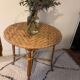 Rattan table for 4 people 70s