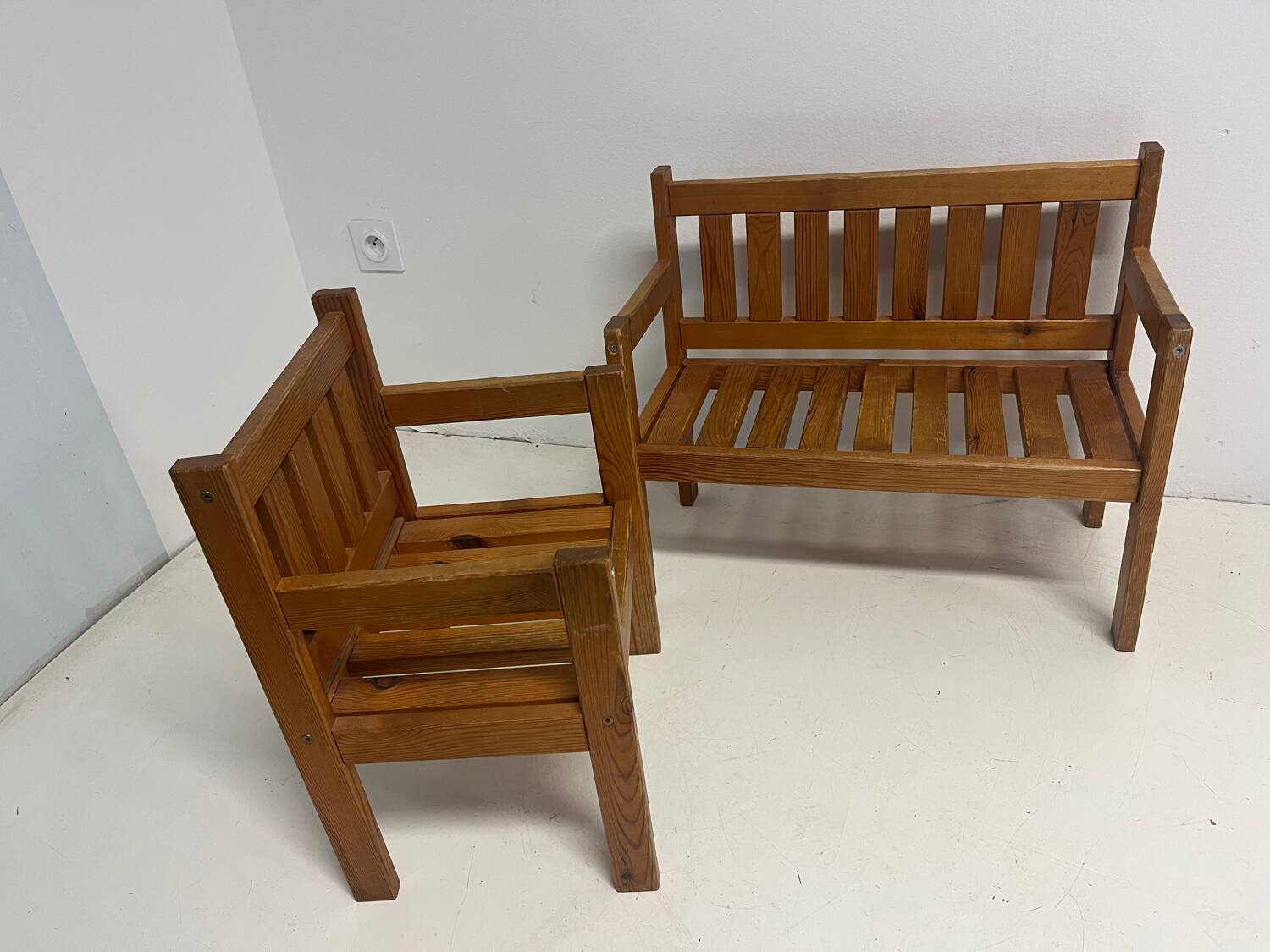 Children's bench and chair