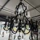 Lustre cage with 8 lights - Louis XV style with flowers 98 X 80