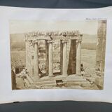 Photo Athens Temple of Victory Winger Winger XIXth P. Moraites Albumin laminated on cardboard