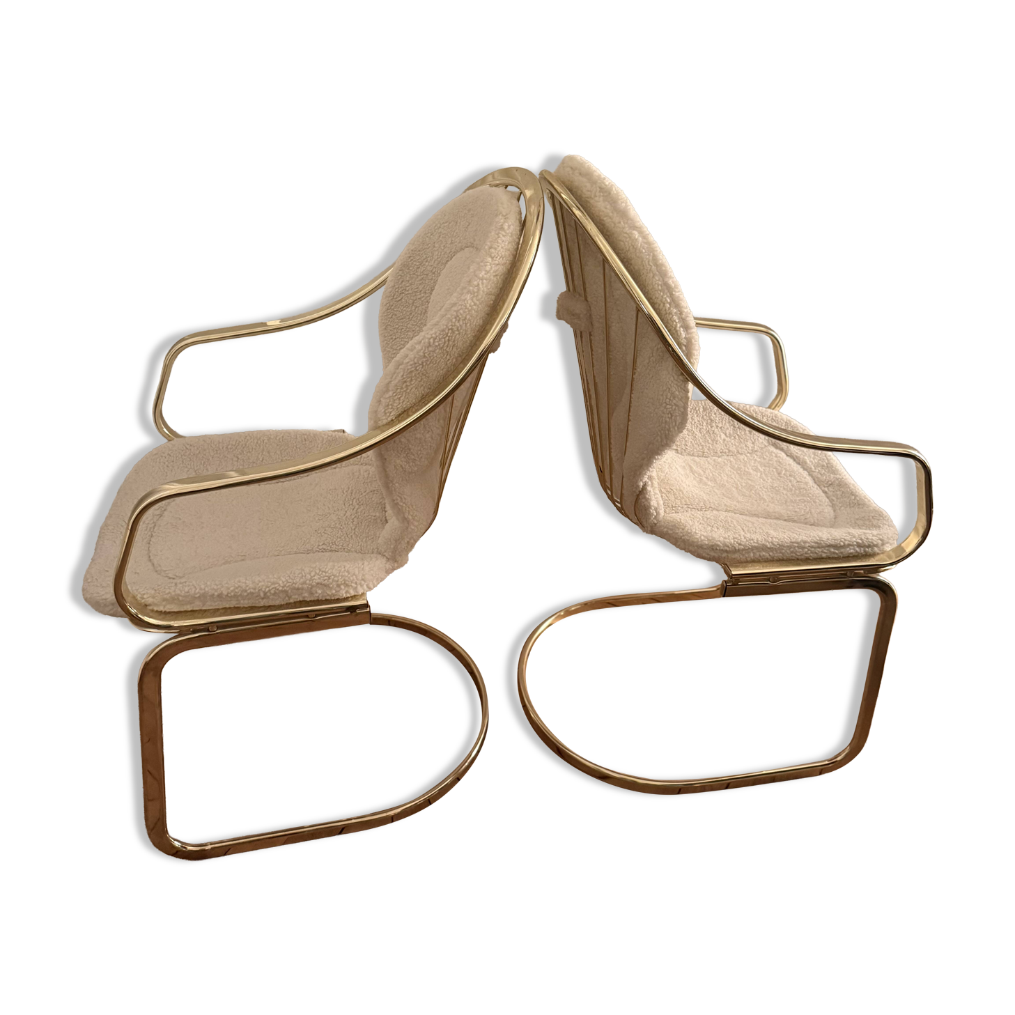 Pair of Gastone Rinaldi chairs, 1970s.