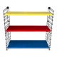 Vintage yellow, red and blue Tomado wall system - shelves - rack - unit