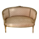 Louis XVI ivory and gold basket bench