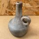 Antique Vintage Cracked Grey Ceramic Soliflore Vase