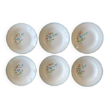 6 old earthenware soup plates from Salins-les-Bains (Jura)