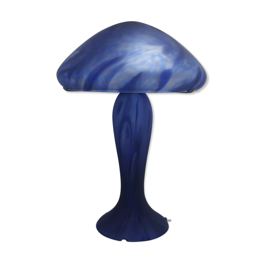LAMPE BALADEUSE Modèle TULIPE EN VERRE POLI ET FIL Blanc
