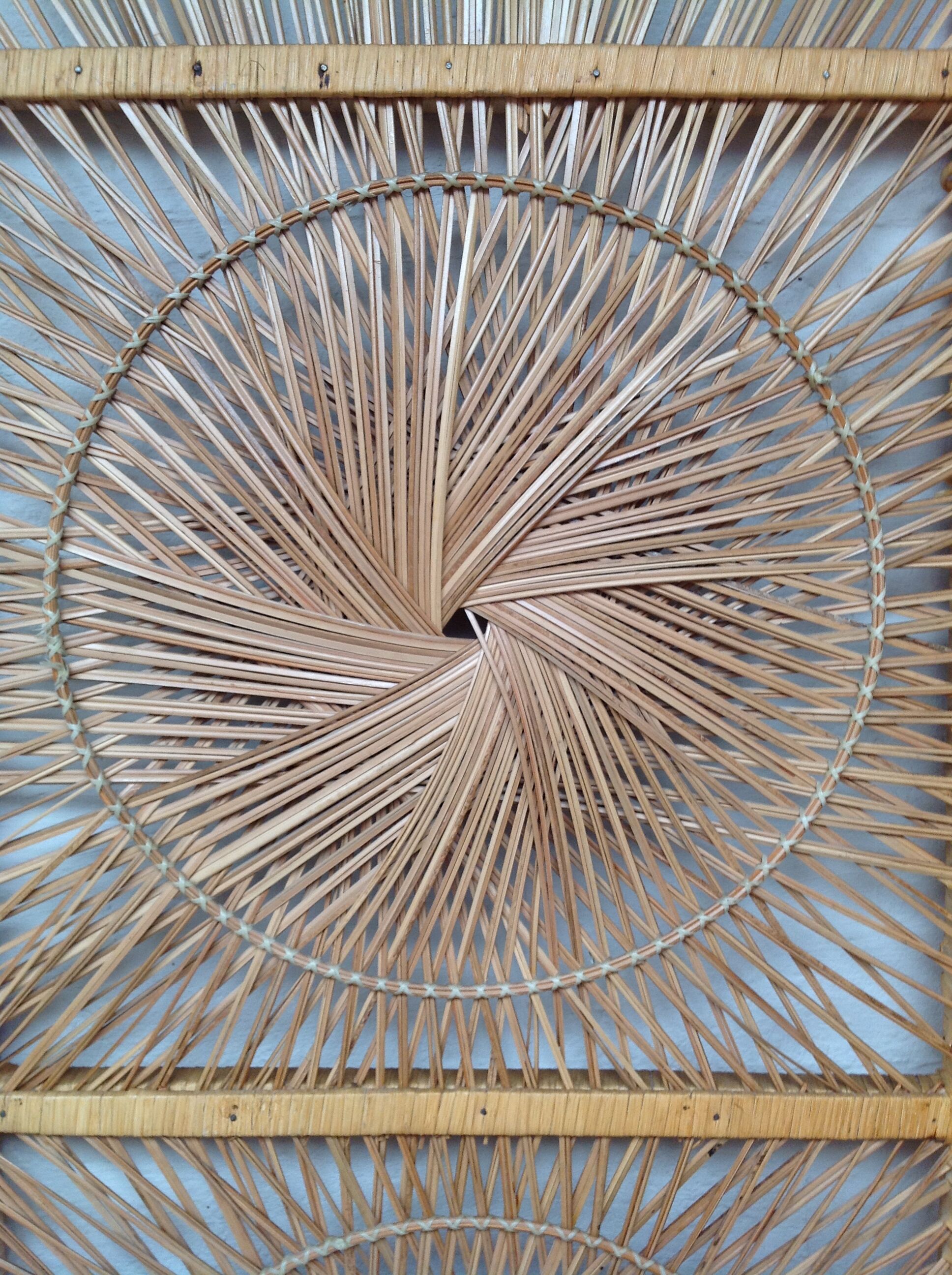 Vintage rattan screen