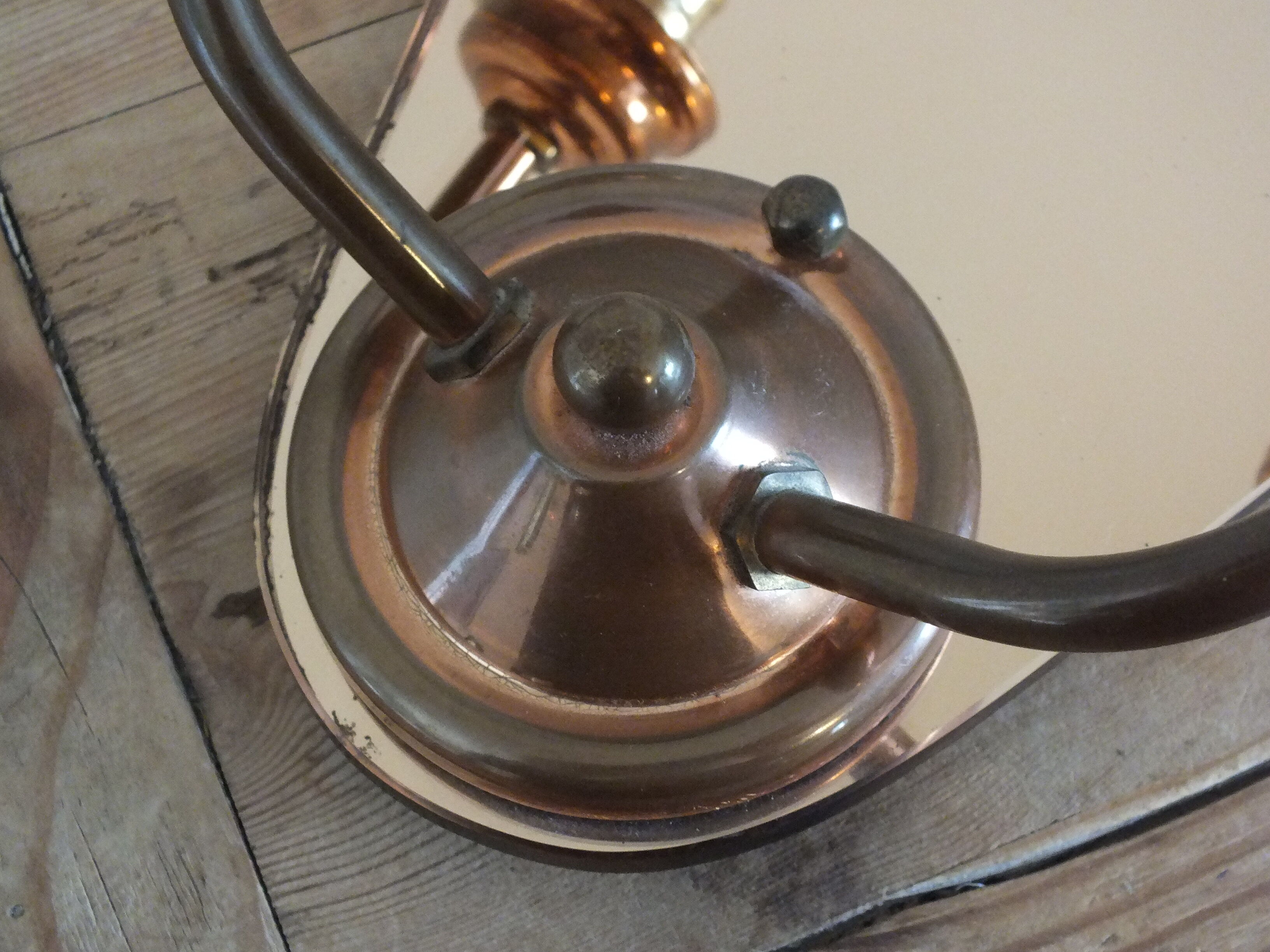 Art Deco wall lamp in mirror glass