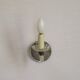 French Vintage Small Mirrored Backplate Wall Sconce Glass Arm & Bobeche