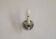 French Vintage Small Mirrored Backplate Wall Sconce Glass Arm & Bobeche