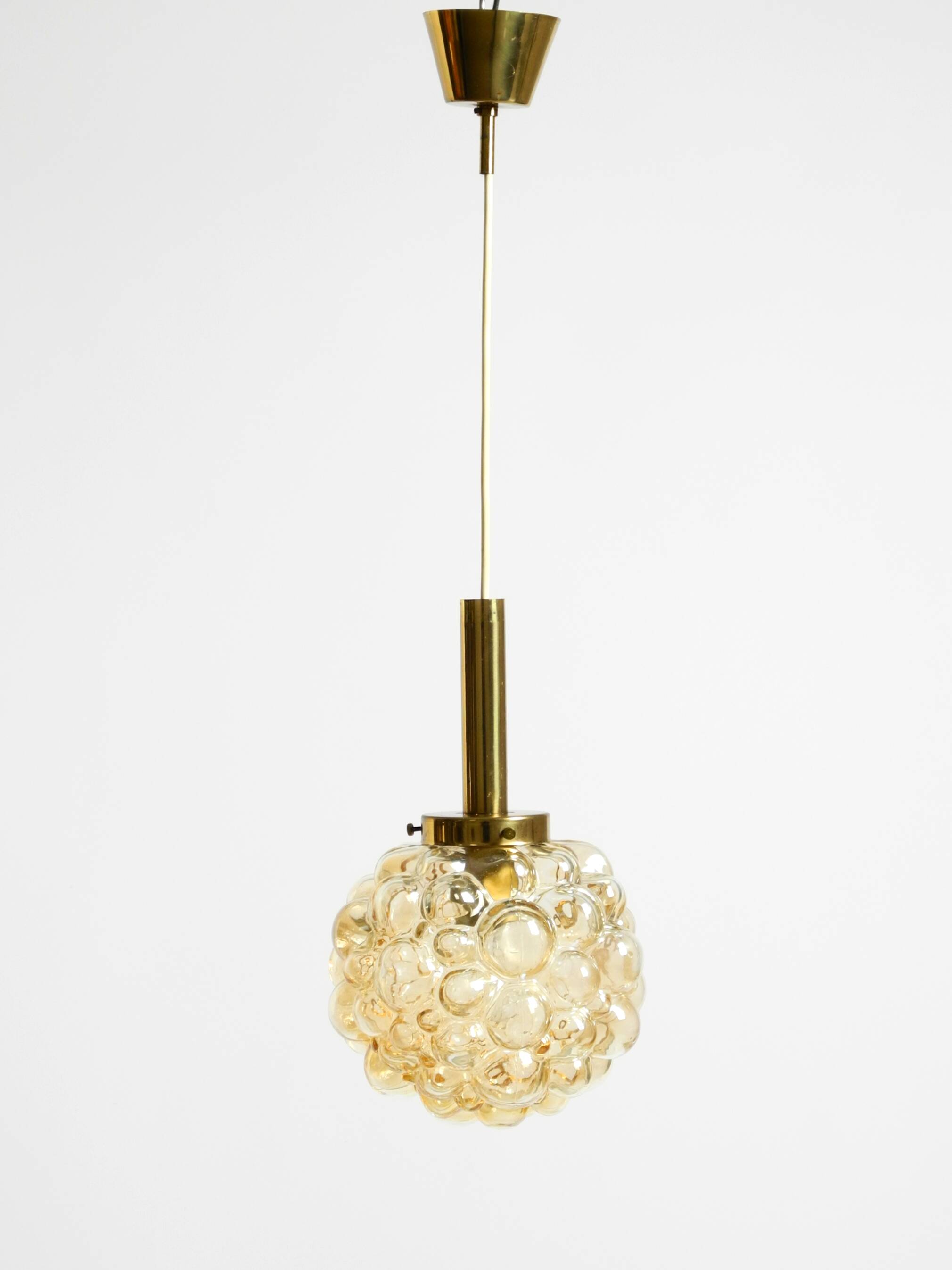 Original glass bubble pendant lamp from the 1960s | Manufactured by Limburg