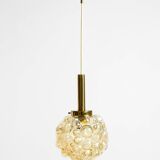 Original glass bubble pendant lamp from the 1960s | Manufactured by Limburg