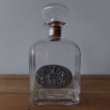 Carafe à whisky verre et étain