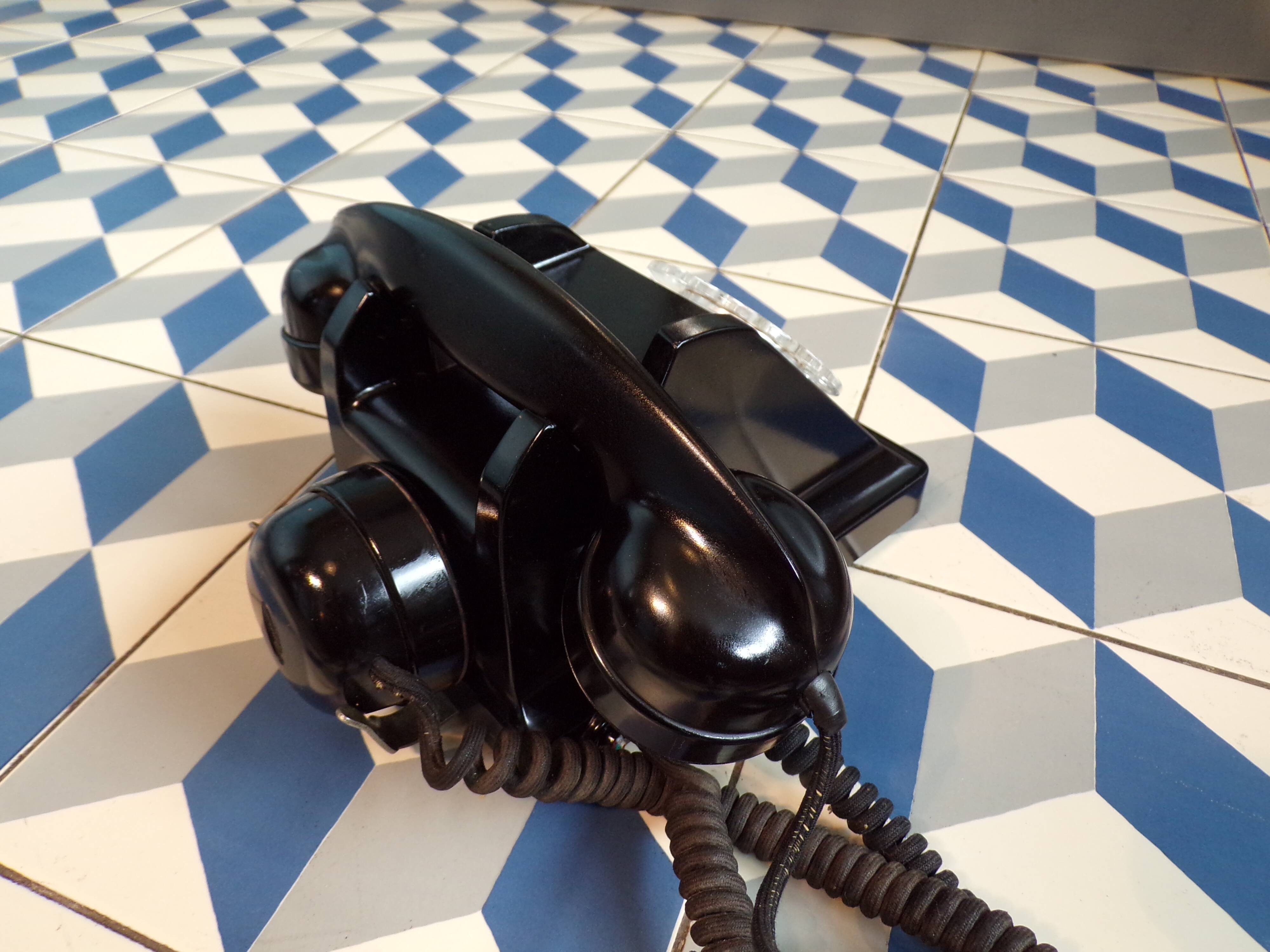 Vintage bakelite rotary telephone