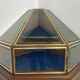 Vitrine d'exposition pour bijoux art nouveau pyramidale d'angle