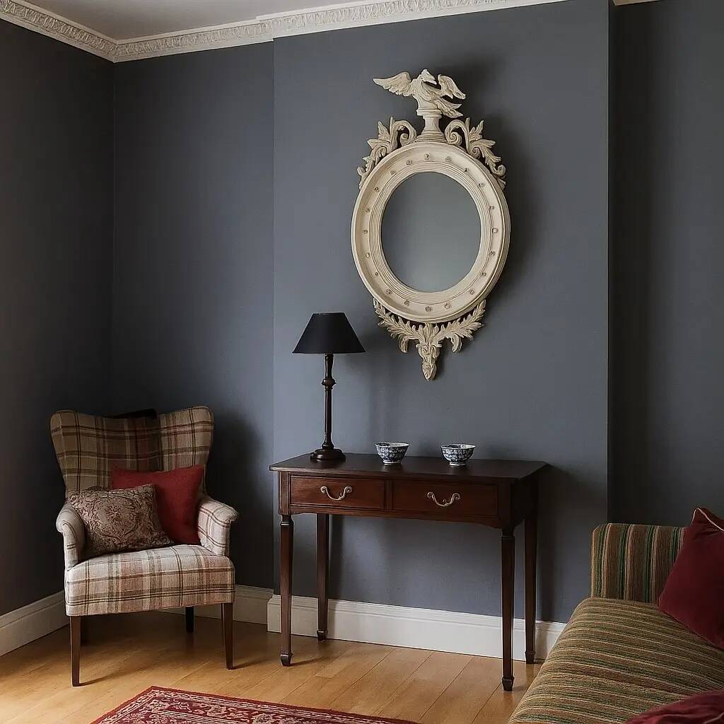 Antique Regency mirror in gilded wood, Italy, early 20th century.