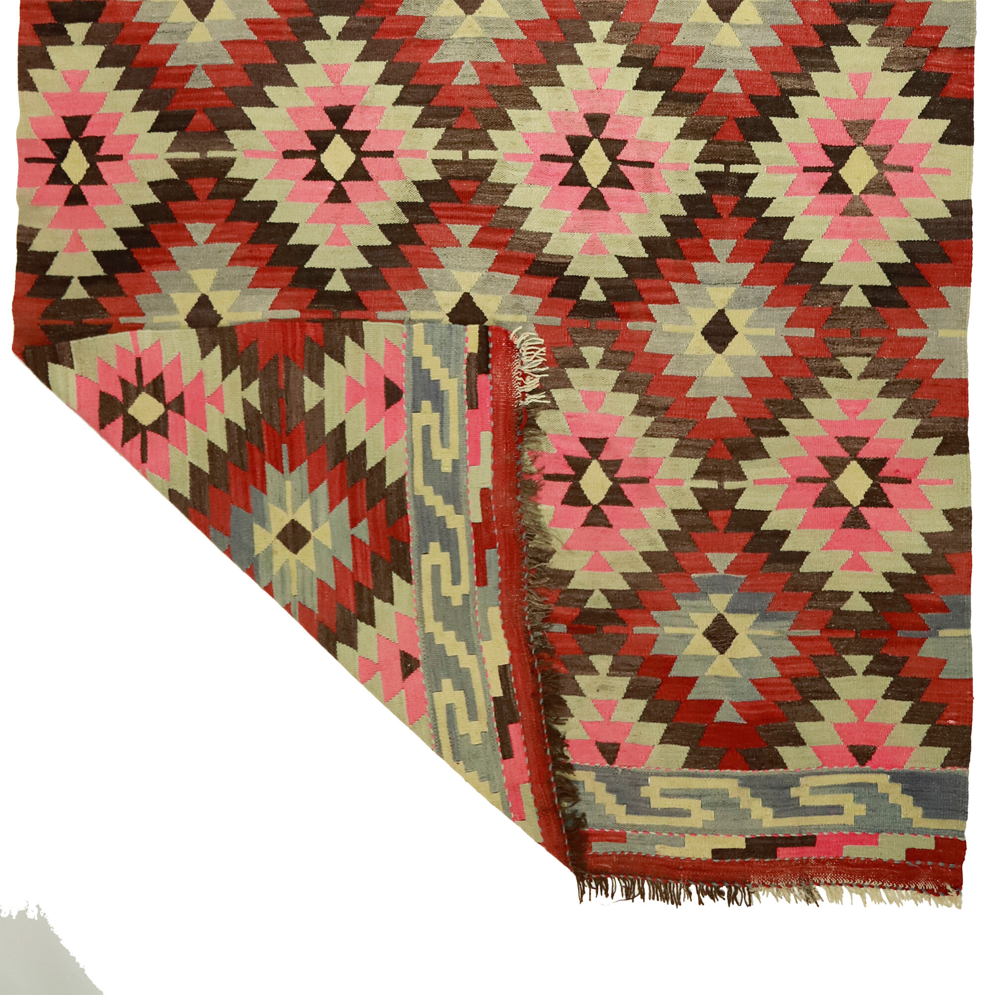 Anatolian handmade kilim rug 354 cm x 197 cm