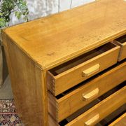 1950s English oak chest of drawers