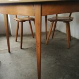 Vintage round table wood and formica